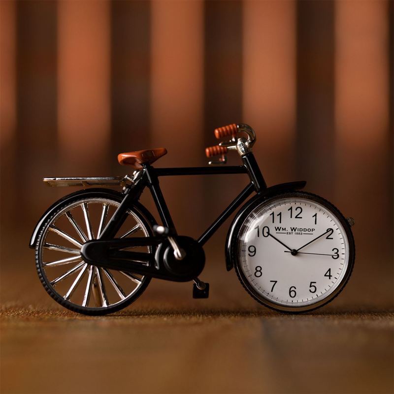 Wm Widdop Miniature Clock - Pedal Bike