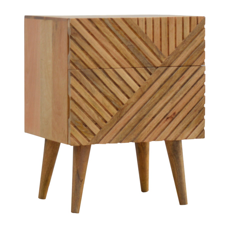 Artisan Furniture Solid Wood Lille 2 Drawer Bedside