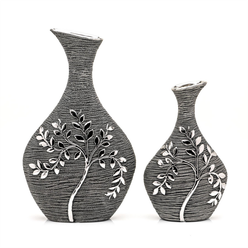 Textured Grey Branch Bottle Vase 35cm