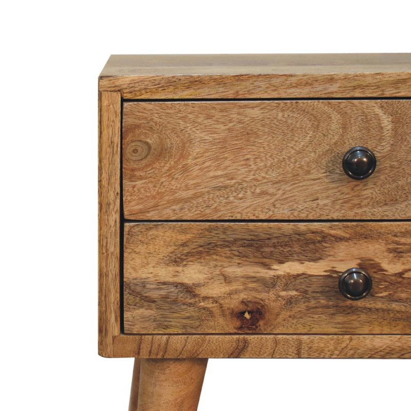 Artisan Furniture Solid Wood Mini Oak-ish Modern Bedside