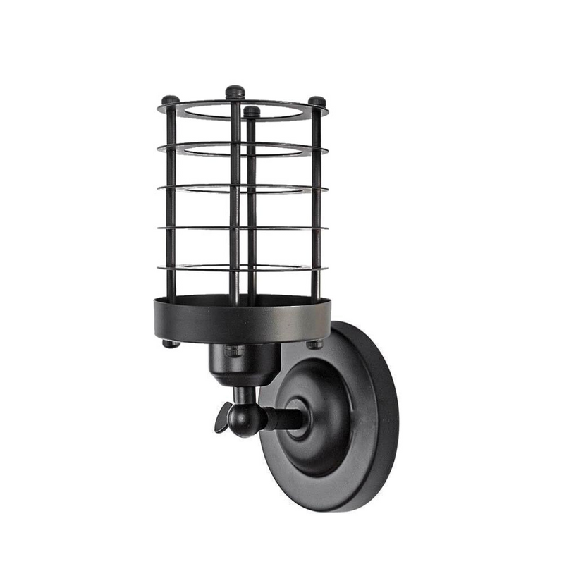 Modern Metal Cage Adjustable Wall Sconce Loft Lamp Shade~2339