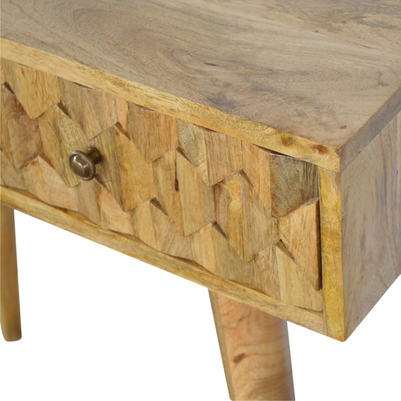 Artisan Furniture Solid Wood Pineapple Carved Console Table