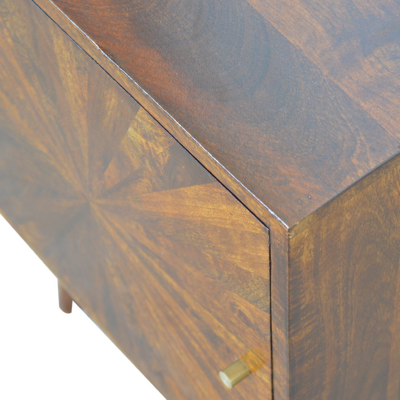 Artisan Furniture Solid Mango Wood Chestnut Sunrise Cabinet