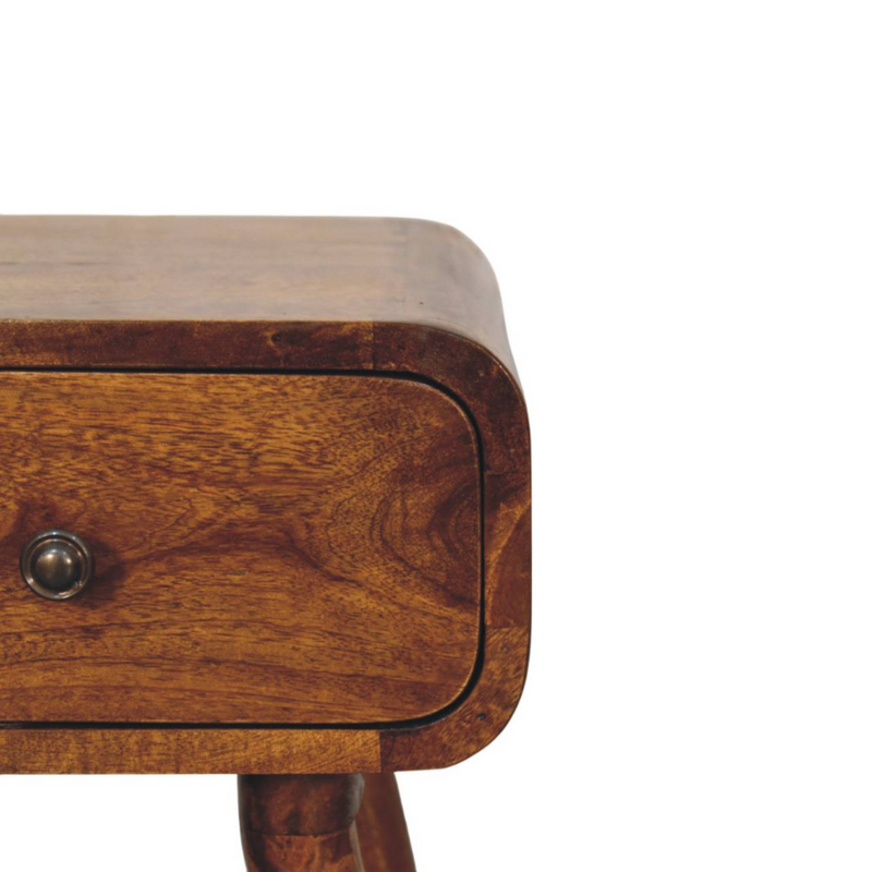 Artisan Furniture Solid Wood Avora Mini Chestnut Nightstand with 1 drawer