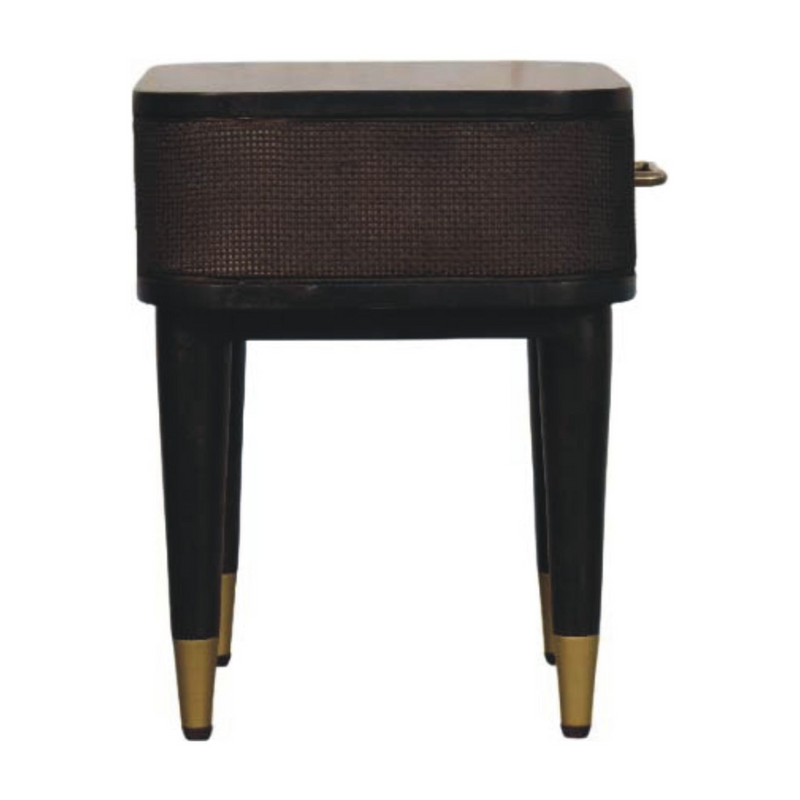 Artisan Furniture Solid Wood Belmont Bedside, 1 Drawer, Dark Brown
