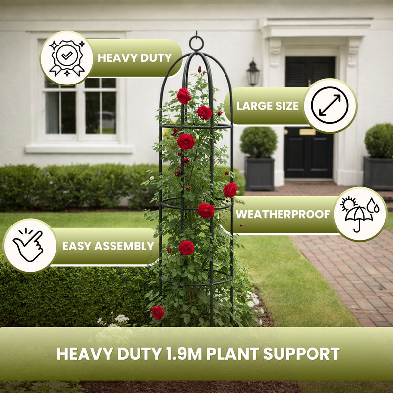 2pc Metal Garden Obelisks for Plant Support