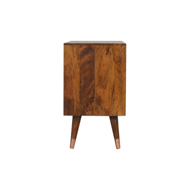 Artisan Furniture Solid Wood Manila Copper Sideboard, Brown, 3 Drawers and 1 Door
