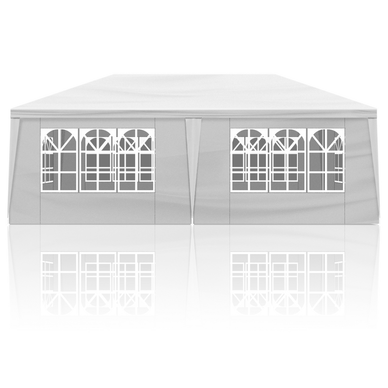 10'x20' Outdoor Party Tent with 6 Removable Sidewalls, Waterproof Canopy Patio Wedding Gazebo, White