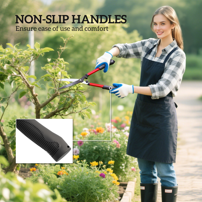 Outsunny 3 PC Garden Shears Set w/ Hedge Shears, Lopper, Garden Secateurs