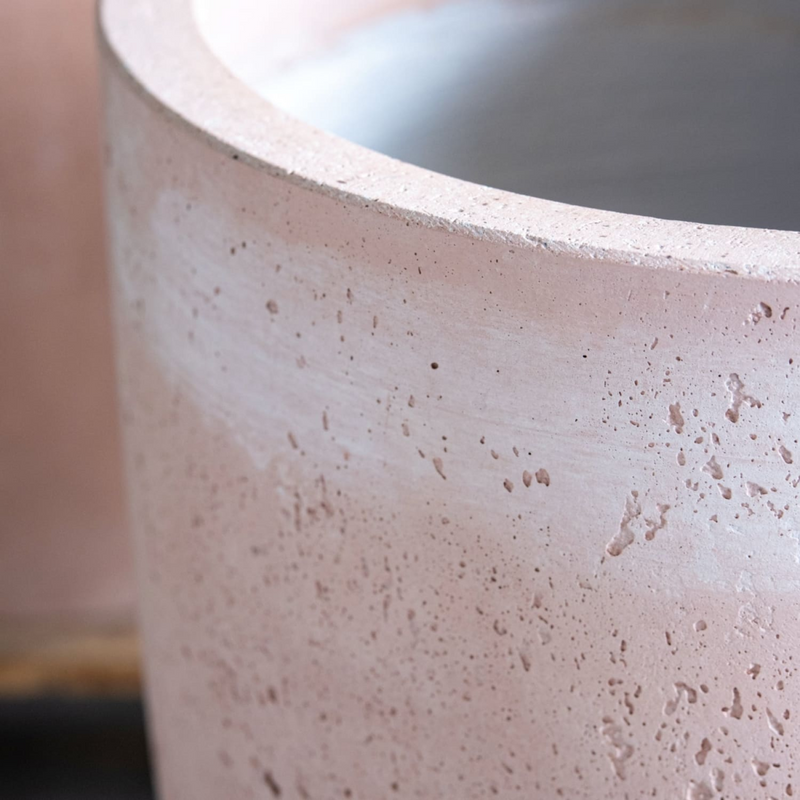 Vessara | Blushstone – 68cm Extra Large Concrete Vase Planter – 61L Tall Plant Pot