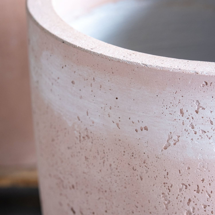 Vessara | Blushstone – 68cm Extra Large Concrete Vase Planter – 61L Tall Plant Pot