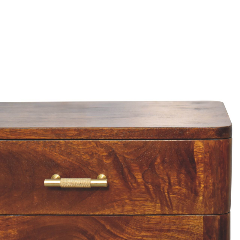 Artisan Furniture Solid Wood Chestnut T-Bar Nordic Bedside