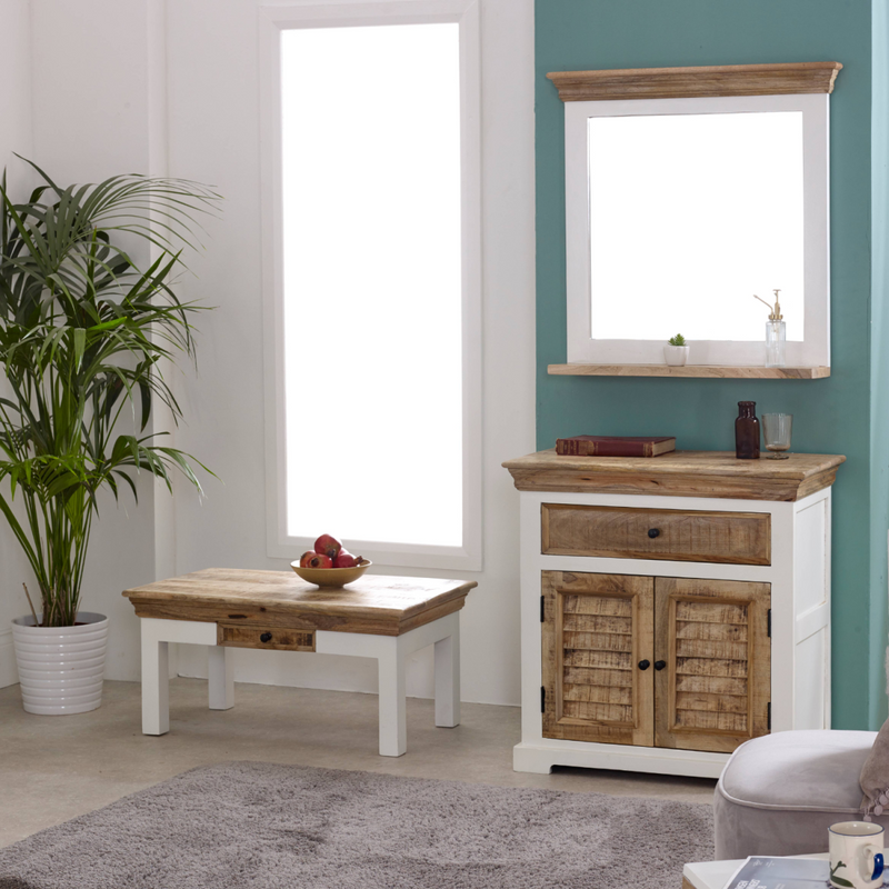 Alfie Coffee Table With Drawer Solid Mango Wood