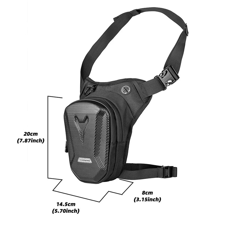 Tactical- Travel Bag Waterproof Motorcycle Waist Leg Bag Men Hip Bum Pack Leg Side Bag Ride Bags Outdoor Casual Fanny Pack Bag