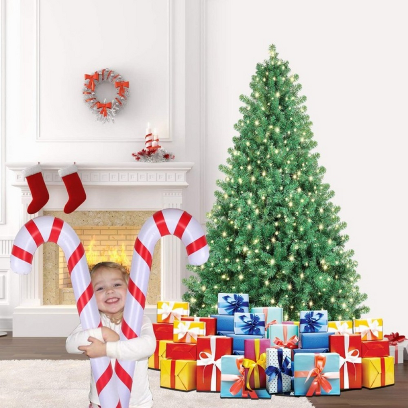 4 Christmas Inflatable Candy Cane Giant Blow Up Candy Stick for Christmas
