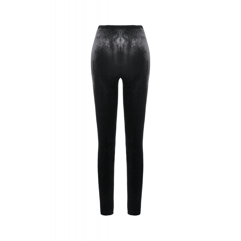 Dark in Love Gothic Velvet Mesh Patchwork Leggings