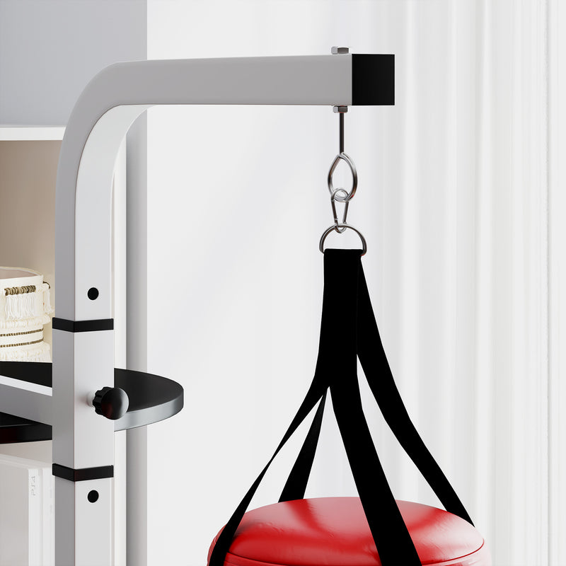 HOMCOM Punchbag & Speedball Boxing Station Frame Freestanding, White