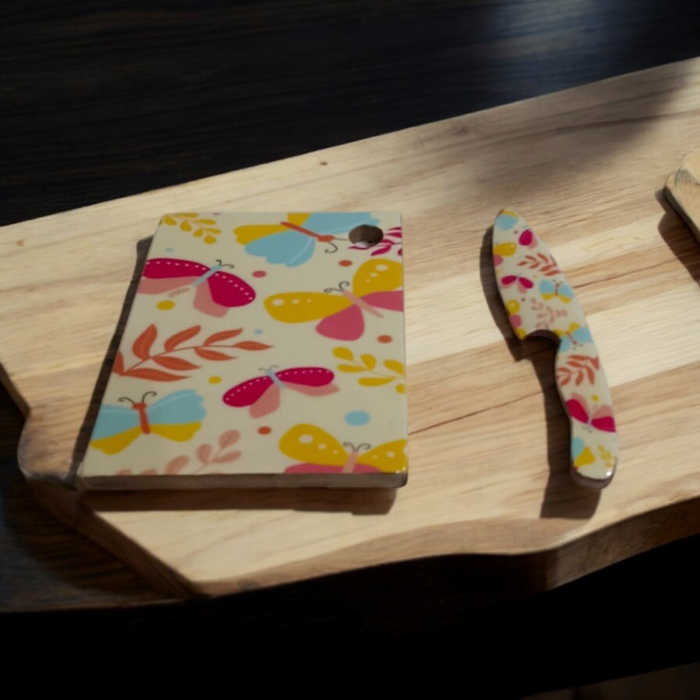 23CM CHOPPING BOARD WITH KNIFE