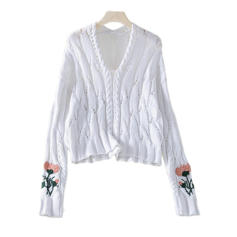 Idle Style Short Long-sleeved Sweater Top