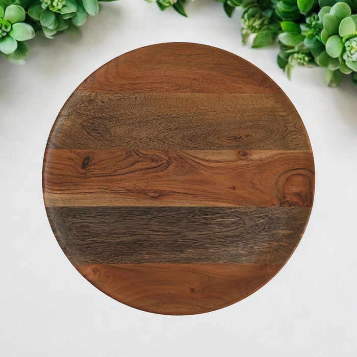 28CM WOODEN SERVING PLATE