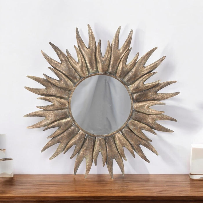 86CM ROUND METAL MIRROR