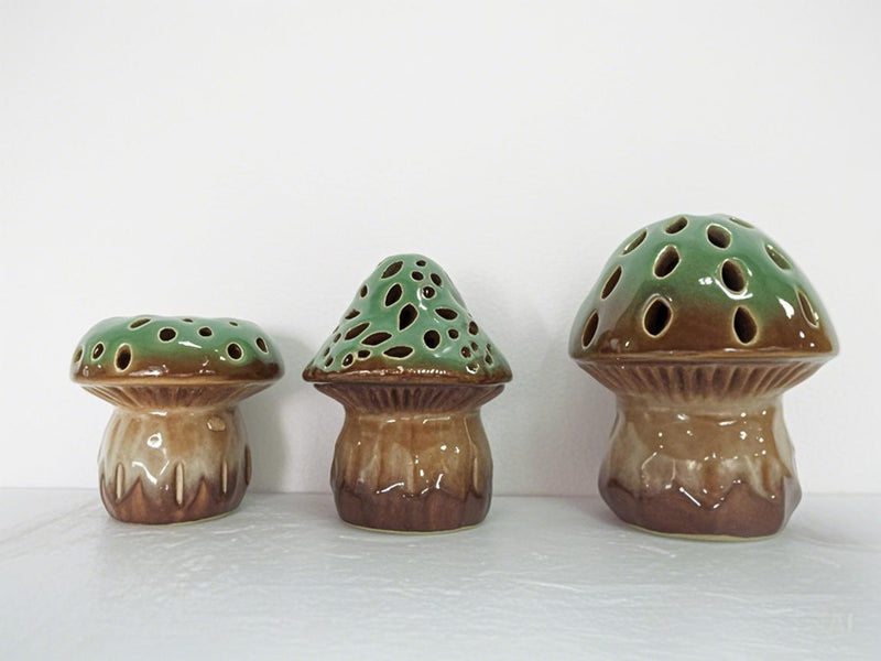 Set of 3 Mushrooms with Light