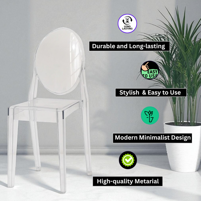 GHOST CLEAR PLASTIC CHAIR DINING CHAIR