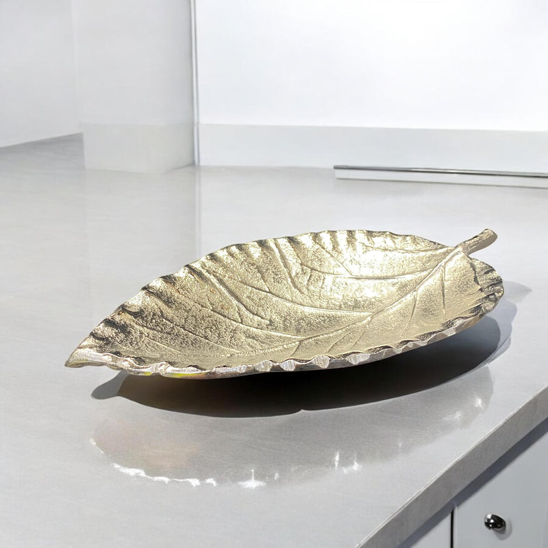15CM NICKEL PLATED LEAF