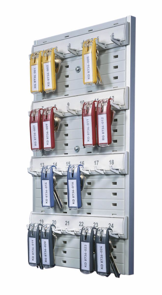 Durable Key Organisation Board 24 | Holds 24 Key | Includes 6 Key Clips