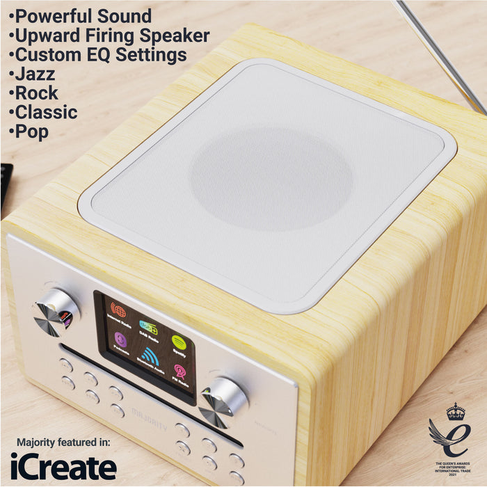 MAJORITY HOMERTON 2 MUSIC SYSTEM OAK