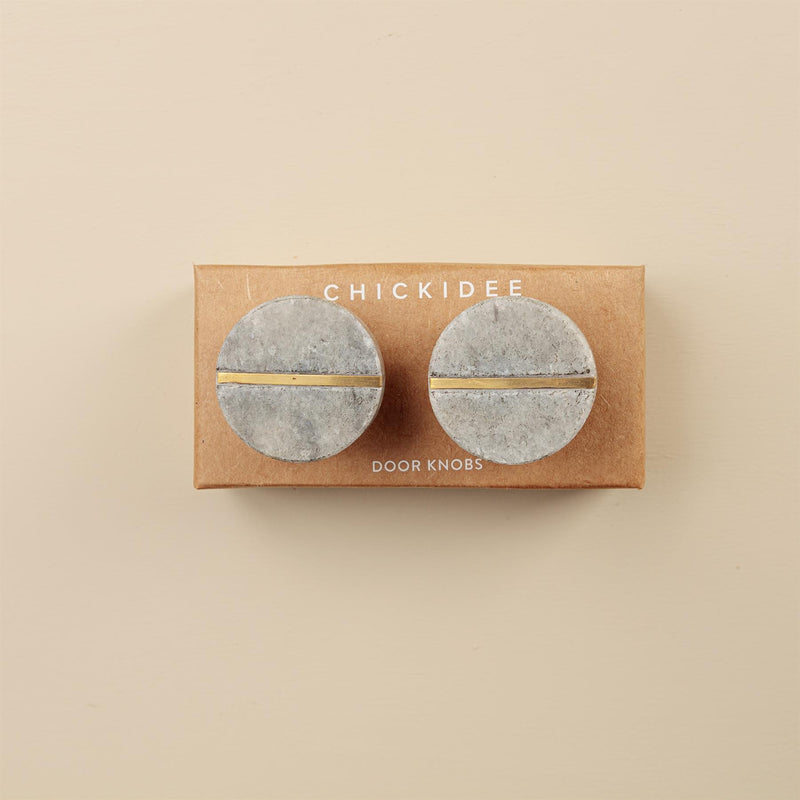 Nyra Blue Stone Brass Oval Drawer Knobs