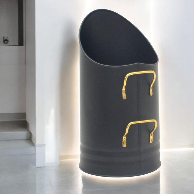 BLACK/BRASS COAL BUCKET