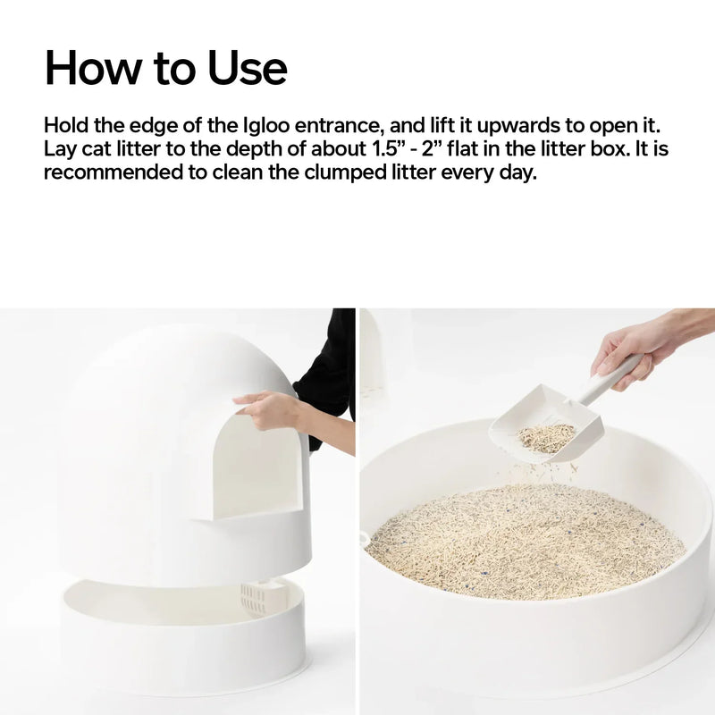 pidan Snow Dome Cat Litter Box with Litter Leakage Guard and Dog Proof Design