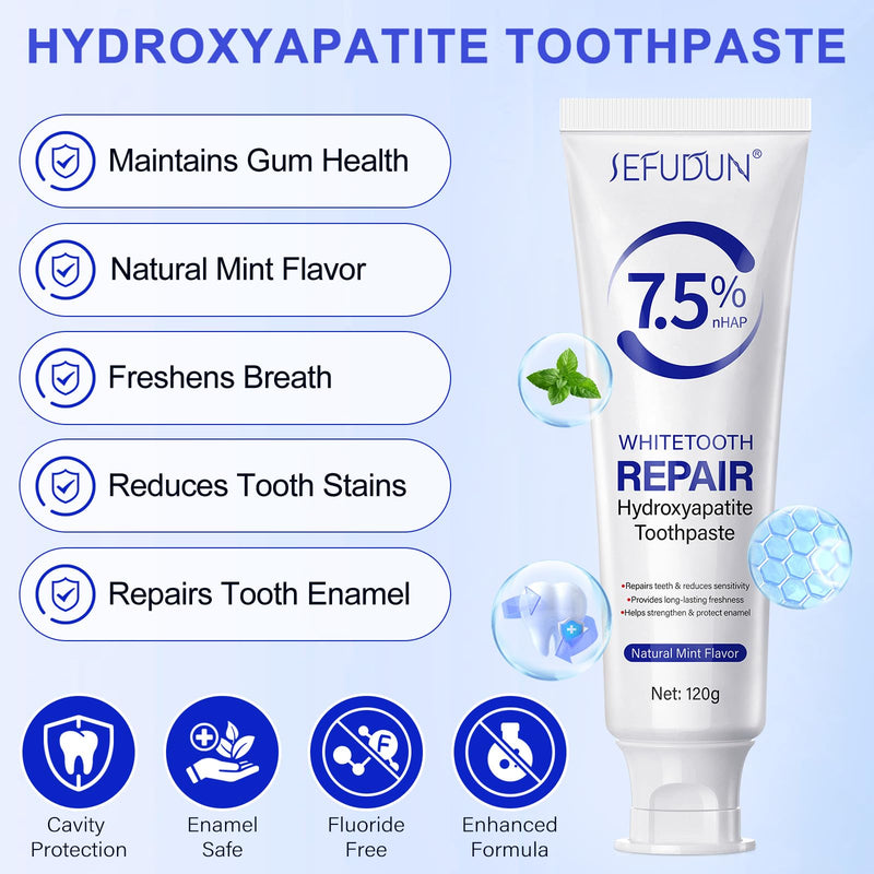 7.5% Nano Hydroxyapatite Toothpaste – Whitening, Enamel Repair & Strengthening | NHAP-PRO 120g