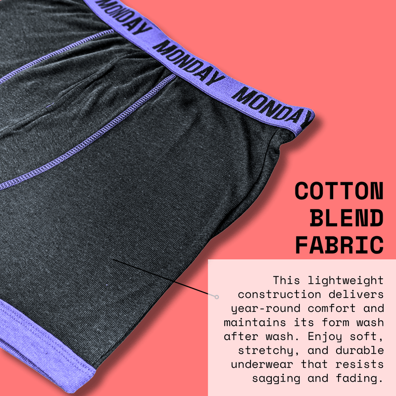 7 Pack Days Of The Week Boys Cotton Rich Underwear Trunks Childrenswear Activewear Classic Breathable Comfortable Waistband Soft Stretchy Boxer Shorts Ages 5 to 13 Assorted Colours Waistband by Sock Stack