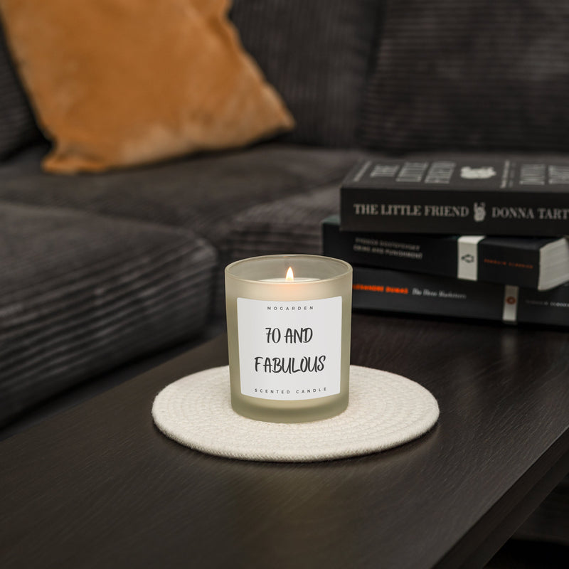 70th Birthday Candle - Luxury Vanilla Soy 220g | 70th Birthday Gift