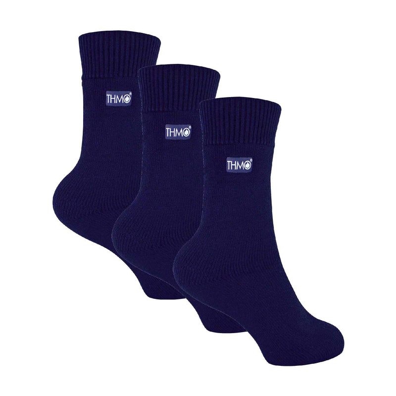 3 Pairs Kids Thermal Socks | Ribbed Soft Top Fleece Fluffy Inner Warm Socks