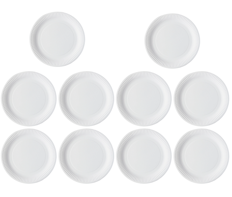 10 x Green Spirit 7 Round Paper Plates