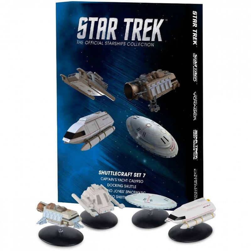 Shuttlecraft Set 7 (Captain’s Yacht, Spacematic Cargo Shuttle Type 9A Docking Shuttle) Model Die Cast Ships (Eaglemoss / Star Trek)