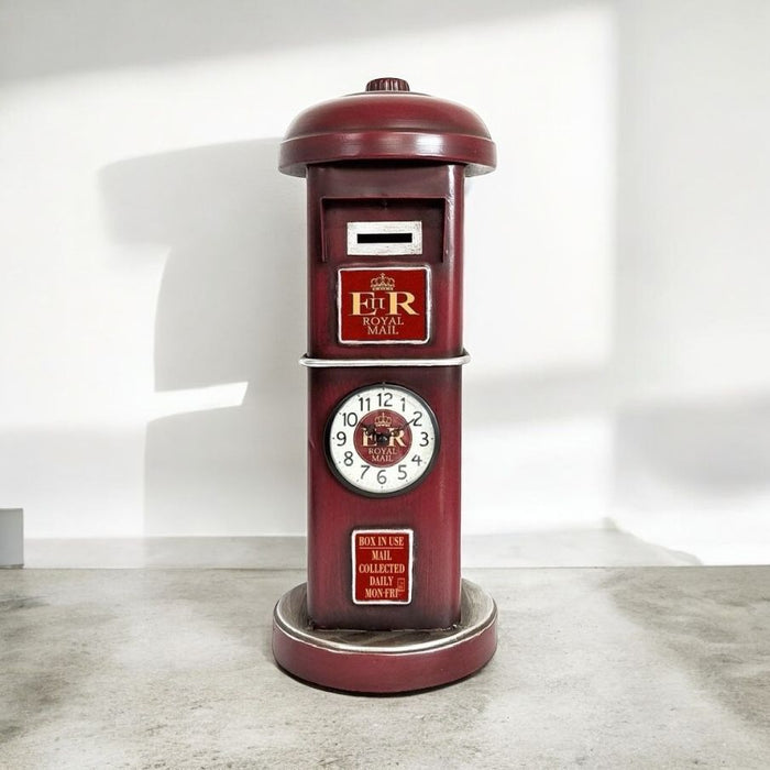 42CM TABLE CLOCK Postbox