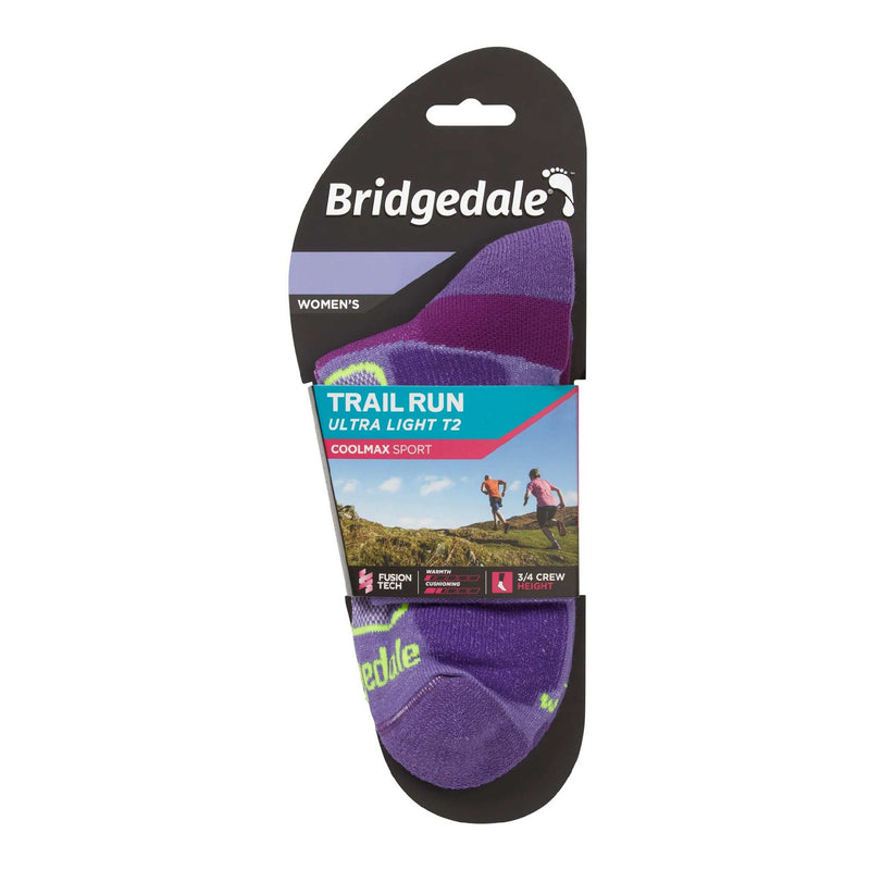 1 Pack Ladies Trail Ultralight T2 Coolmax Sport 3/4 Crew Socks