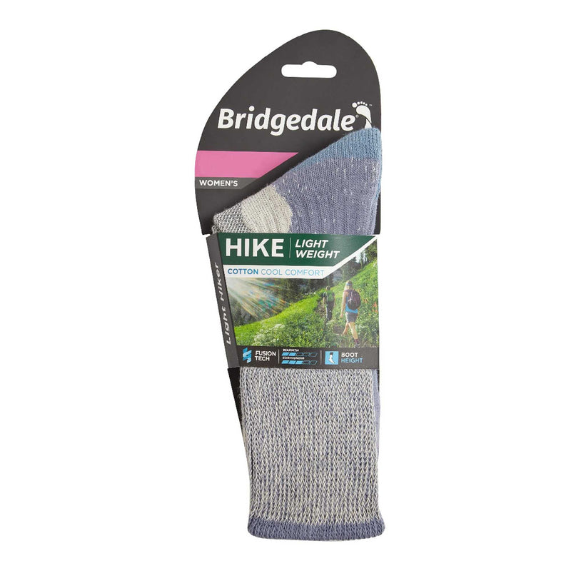 1 Pack Ladies Hiking Lightweight Cotton Coolmax Boot Socks