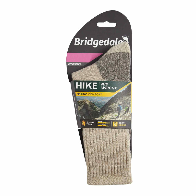 1 Pack Ladies Hiking Midweight Merino Wool Cushioned Boot Socks