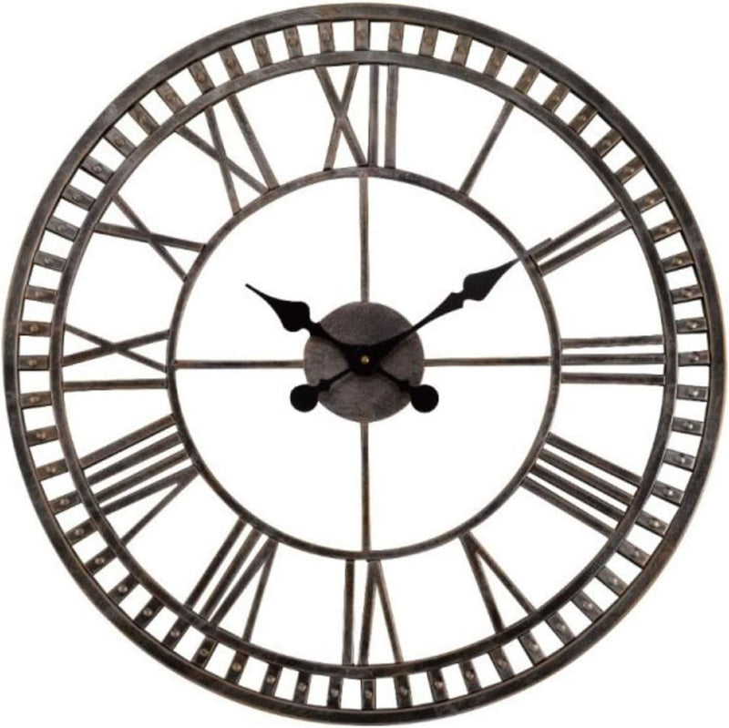 Vintage Roman Numeral Outdoor Indoor Open Face Clock