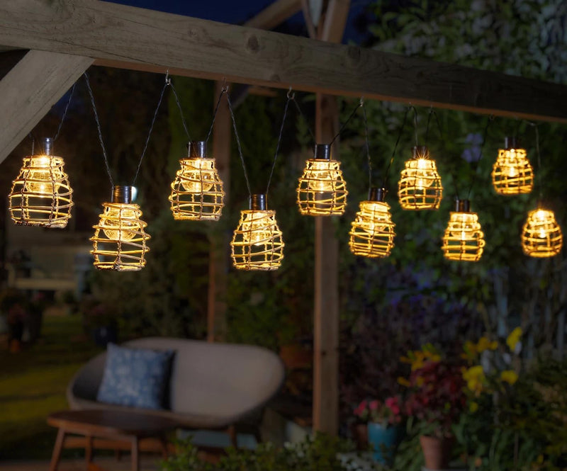 Warm White LED Solar Powered String Lights
