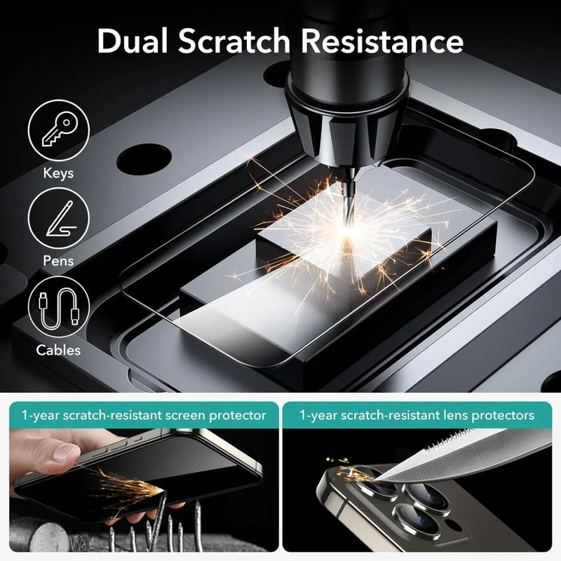 iPhone 15 Pro Max Premium Screen Protectors - 3 Pack + Lens Protector 2 lots = 6