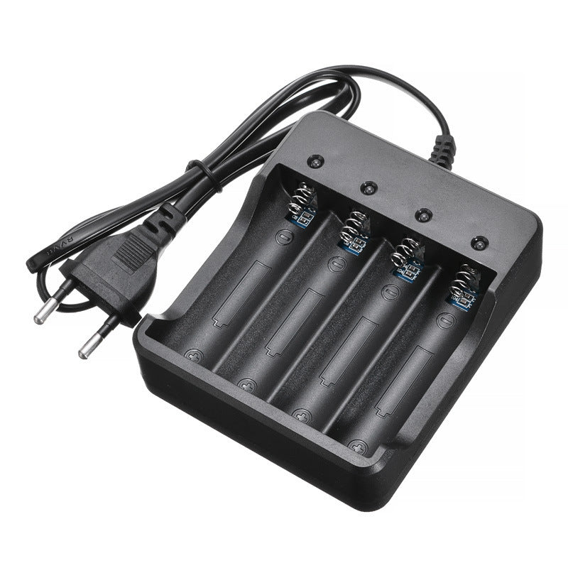 18650 Li-ion Battery Charger Portable Black 4 Slots