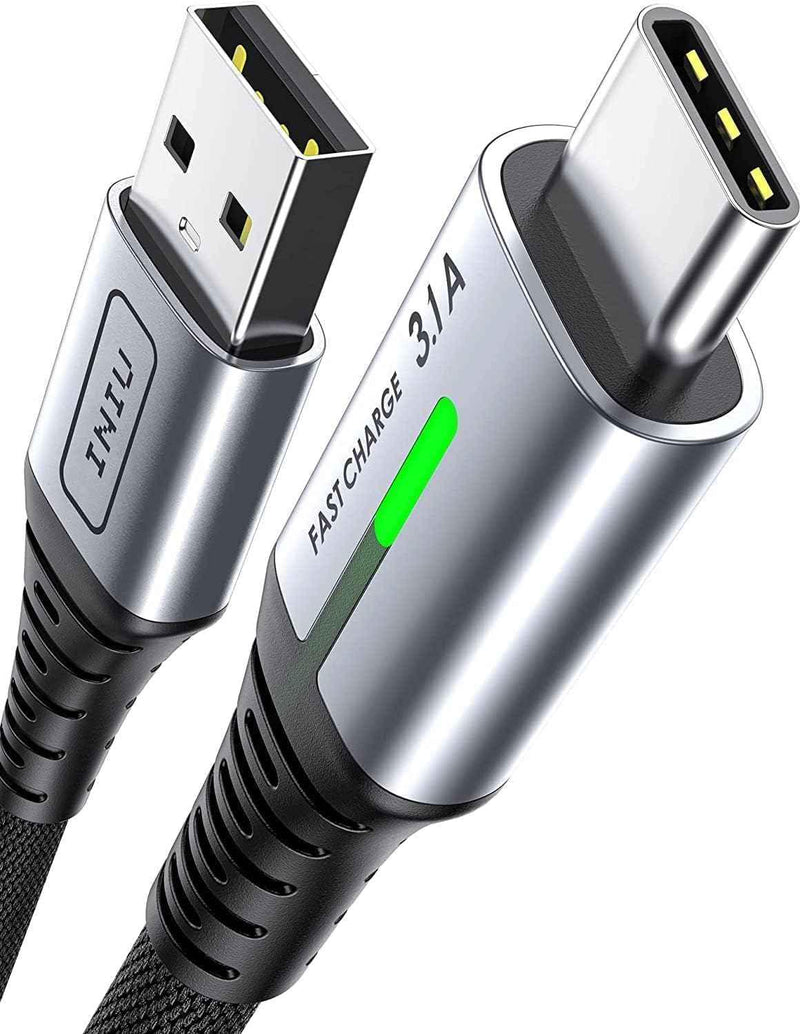 USB-C Fast Charging Cable 3.1A for Phones, Consoles, and More - 5 Pack