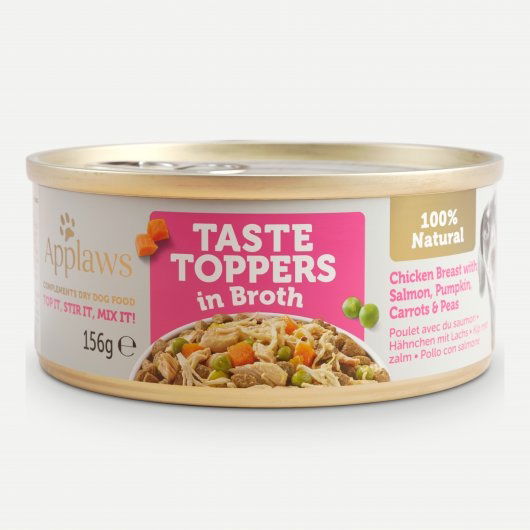Applaws Taste Toppers Chicken and Vegetables in Broth Tin 156g - Case of 12