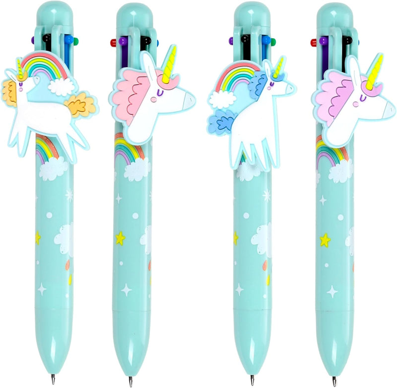Puckator Unicorn Magic Multi Colour Pen with Charm (6 Colours) - - Multicolour Pen - 6 in 1 Pen  one supplied